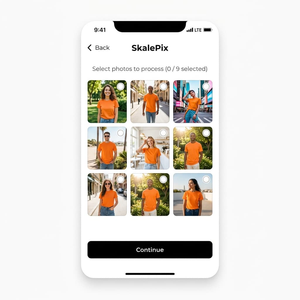Mobile app UI mockup